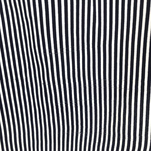 Zara Basic Striped V-Neck Blouse Women’s Size XS Embellished Roll Tab Sleeves - Picture 12 of 12